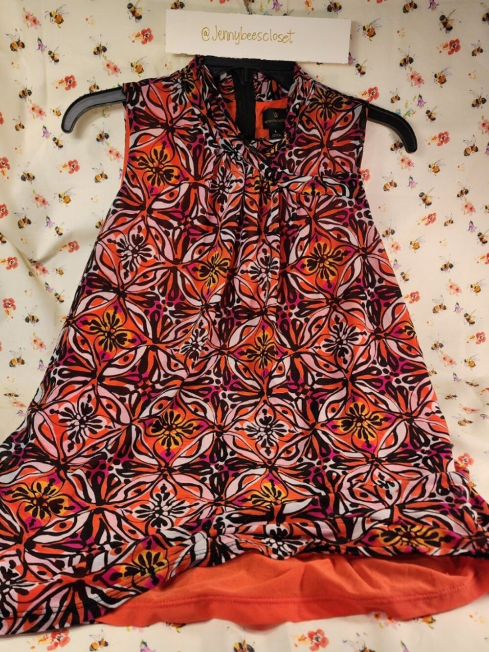 WORTHINGTON Sleeveless Women's High-Neck Blouse Size LARGE GORGEOUS Colors!